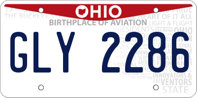 OH license plate GLY2286