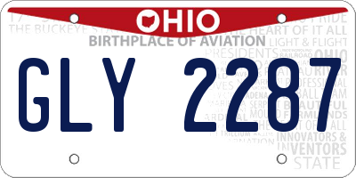 OH license plate GLY2287