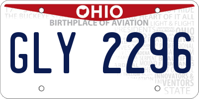 OH license plate GLY2296