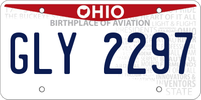 OH license plate GLY2297
