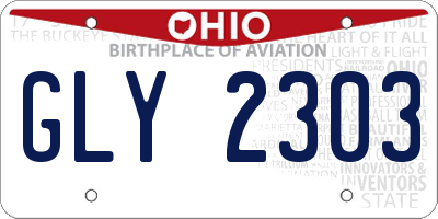 OH license plate GLY2303