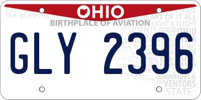 OH license plate GLY2396