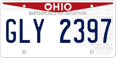 OH license plate GLY2397