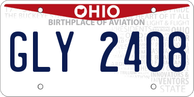 OH license plate GLY2408