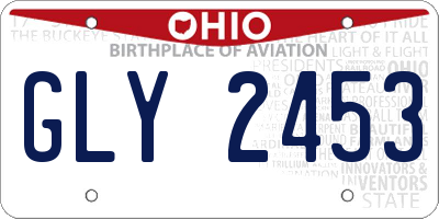 OH license plate GLY2453
