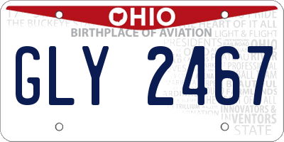 OH license plate GLY2467