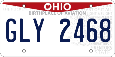 OH license plate GLY2468
