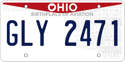 OH license plate GLY2471