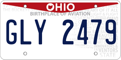 OH license plate GLY2479