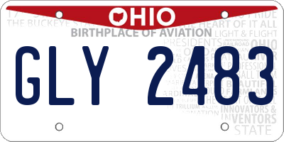 OH license plate GLY2483