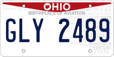 OH license plate GLY2489