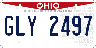OH license plate GLY2497