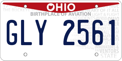 OH license plate GLY2561