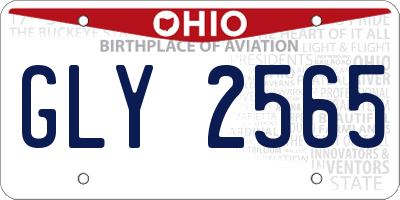 OH license plate GLY2565