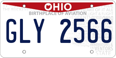 OH license plate GLY2566