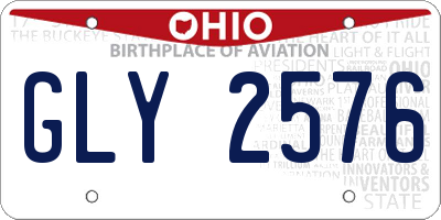 OH license plate GLY2576