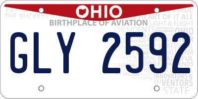 OH license plate GLY2592