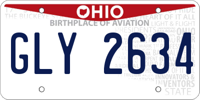 OH license plate GLY2634