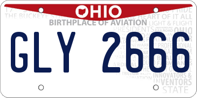OH license plate GLY2666
