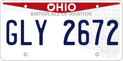 OH license plate GLY2672