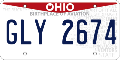 OH license plate GLY2674