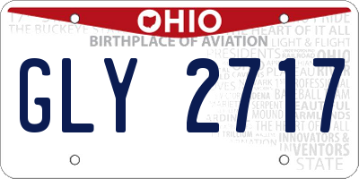 OH license plate GLY2717