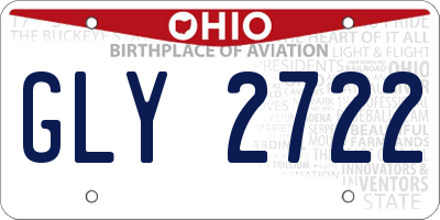 OH license plate GLY2722