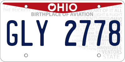 OH license plate GLY2778