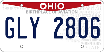 OH license plate GLY2806