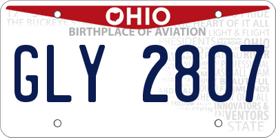OH license plate GLY2807
