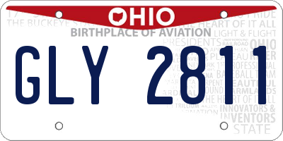 OH license plate GLY2811