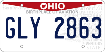 OH license plate GLY2863