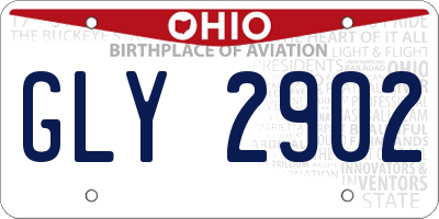OH license plate GLY2902