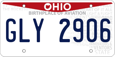 OH license plate GLY2906