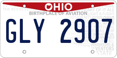 OH license plate GLY2907