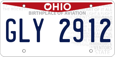 OH license plate GLY2912