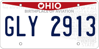 OH license plate GLY2913