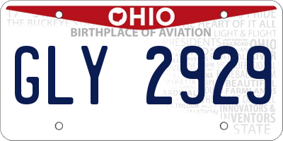 OH license plate GLY2929
