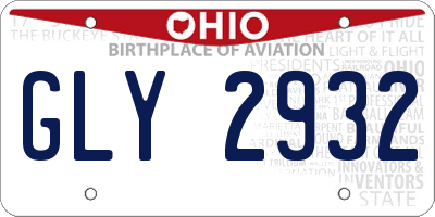 OH license plate GLY2932