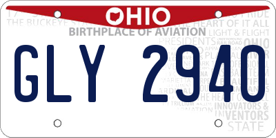 OH license plate GLY2940