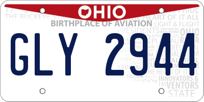 OH license plate GLY2944