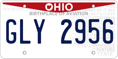 OH license plate GLY2956