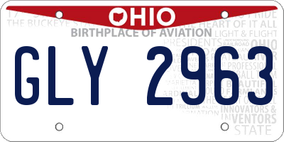 OH license plate GLY2963