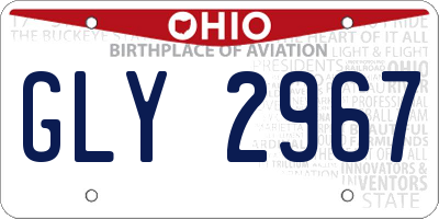 OH license plate GLY2967