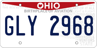 OH license plate GLY2968