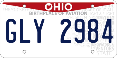 OH license plate GLY2984