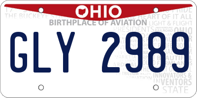 OH license plate GLY2989