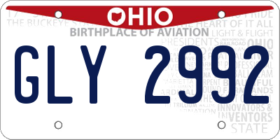 OH license plate GLY2992