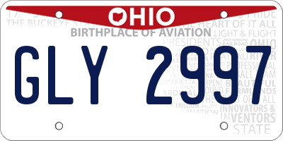 OH license plate GLY2997