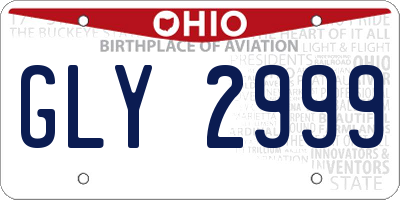 OH license plate GLY2999